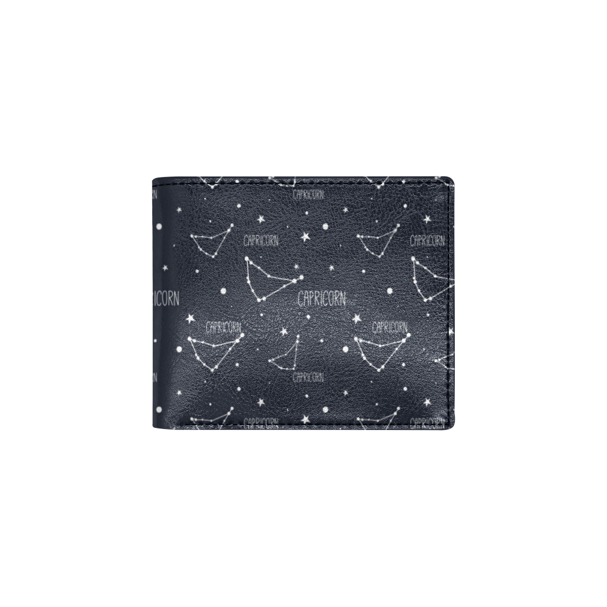 Capricorn Zodiac Pattern Print Design 01 Men's ID Card Wallet