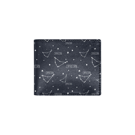 Capricorn Zodiac Pattern Print Design 01 Men's ID Card Wallet