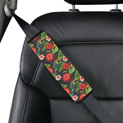 Tropical Flower Pattern Print Design TF04 Car Seat Belt Cover