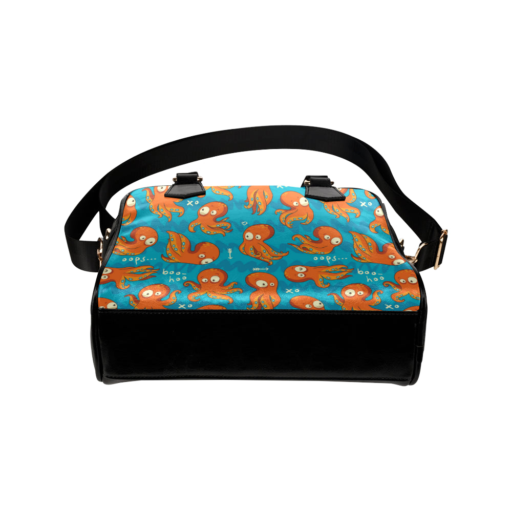 Octopus Pattern Print Design A02 Shoulder Handbag