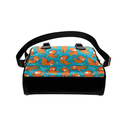 Octopus Pattern Print Design A02 Shoulder Handbag