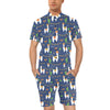 Llama Cactus Pattern Print Design 05 Men's Romper