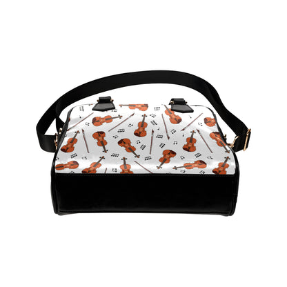 Violin Pattern Print Design 02 Shoulder Handbag