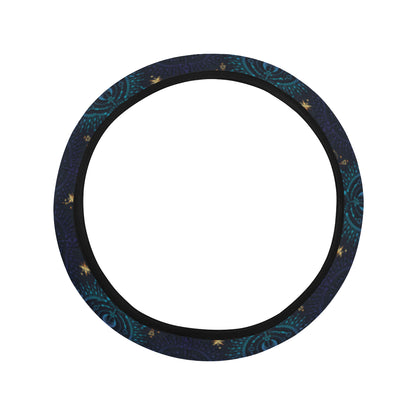 Celestial Pattern Print Design 06 Steering Wheel Cover with Elastic Edge