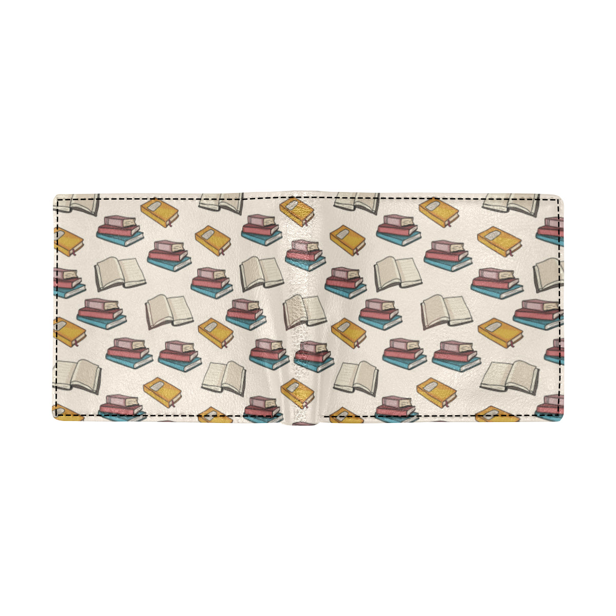 Book Pattern Print Design 04 Men's ID Card Wallet