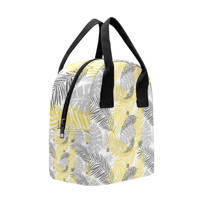 Palm Leaves Pattern Print Design PL012 Insulated Lunch Bag