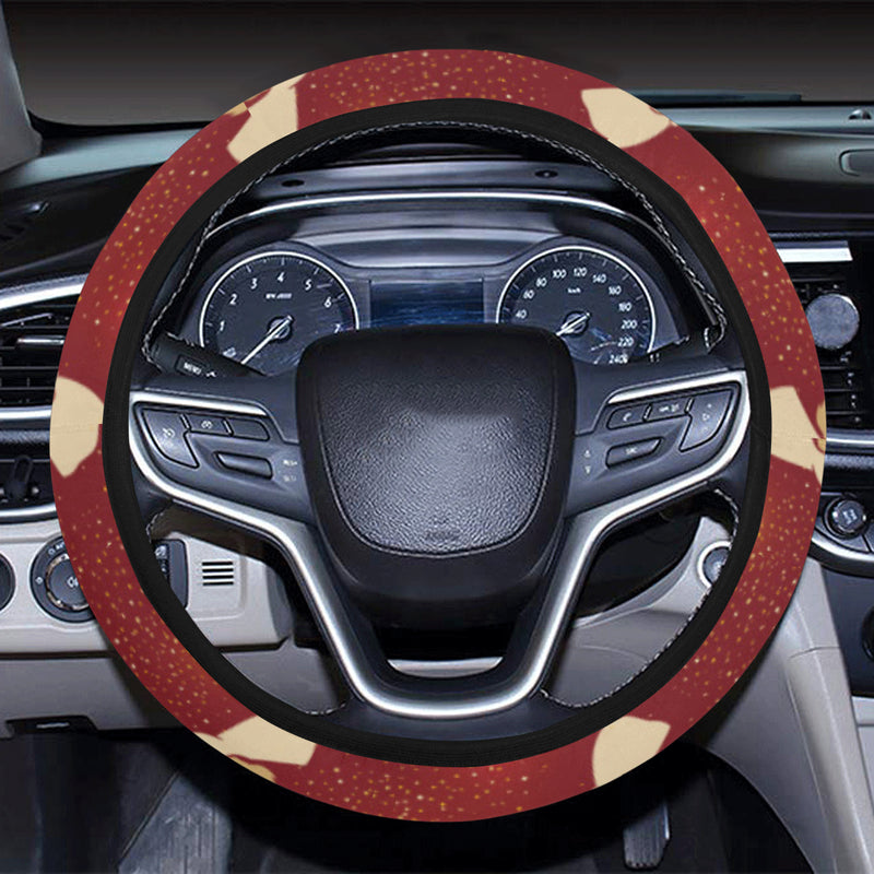 Angel Pattern Print Design 07 Steering Wheel Cover with Elastic Edge