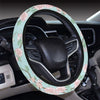 Cherry Blossom Pattern Print Design 02 Steering Wheel Cover with Elastic Edge