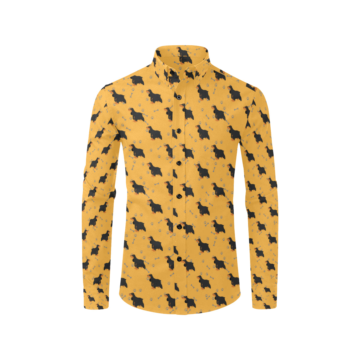Cocker Pattern Print Design 01 Men's Long Sleeve Shirt