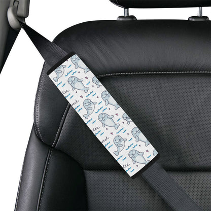 Manatee Baby Pattern Print Design 03 Car Seat Belt Cover