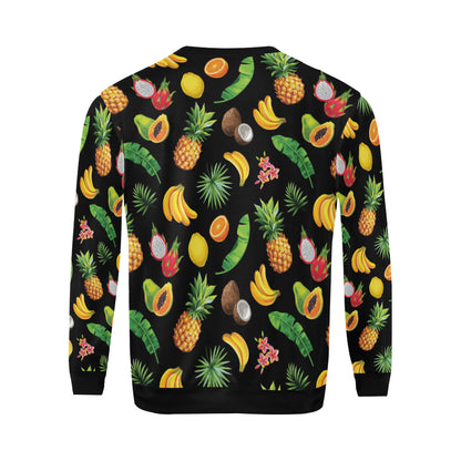 Tropical Fruits Pattern Print Design TF03 Men Long Sleeve Sweatshirt