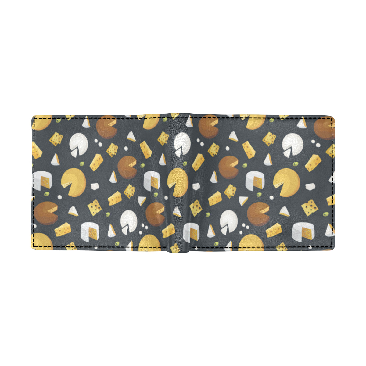 Cheese Pattern Print Design 03 Men's ID Card Wallet