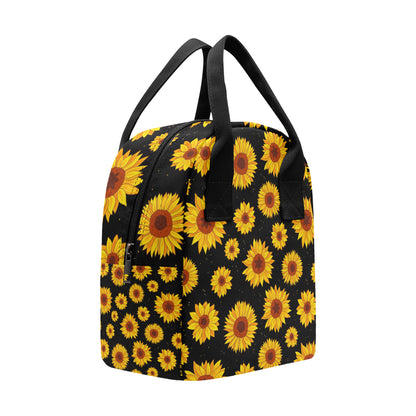 Sunflower Pattern Print Design SF09 Insulated Lunch Bag