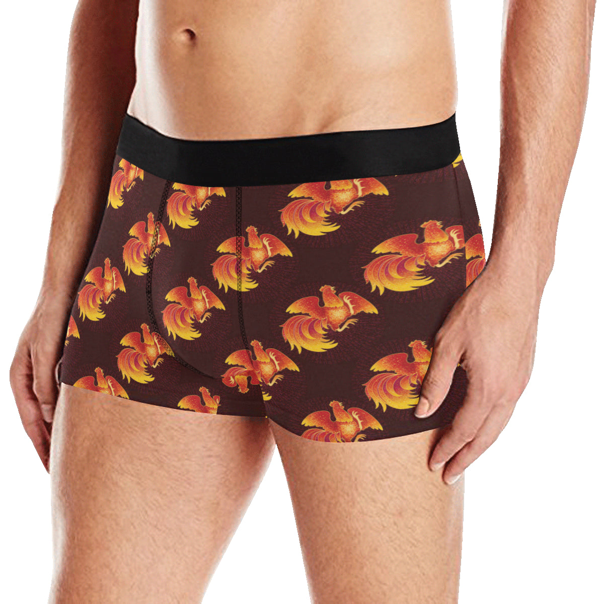 Rooster Pattern Print Design A04 Men's Boxer Briefs