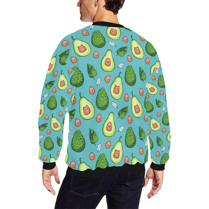 Avocado Pattern Print Design AC05 Men Long Sleeve Sweatshirt