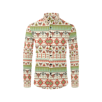 American indian Ethnic Pattern Men's Long Sleeve Shirt