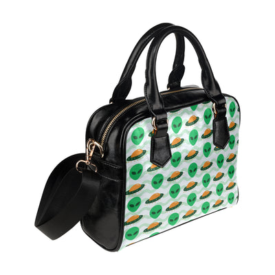 Alien UFO Pattern Print Design 04 Shoulder Handbag