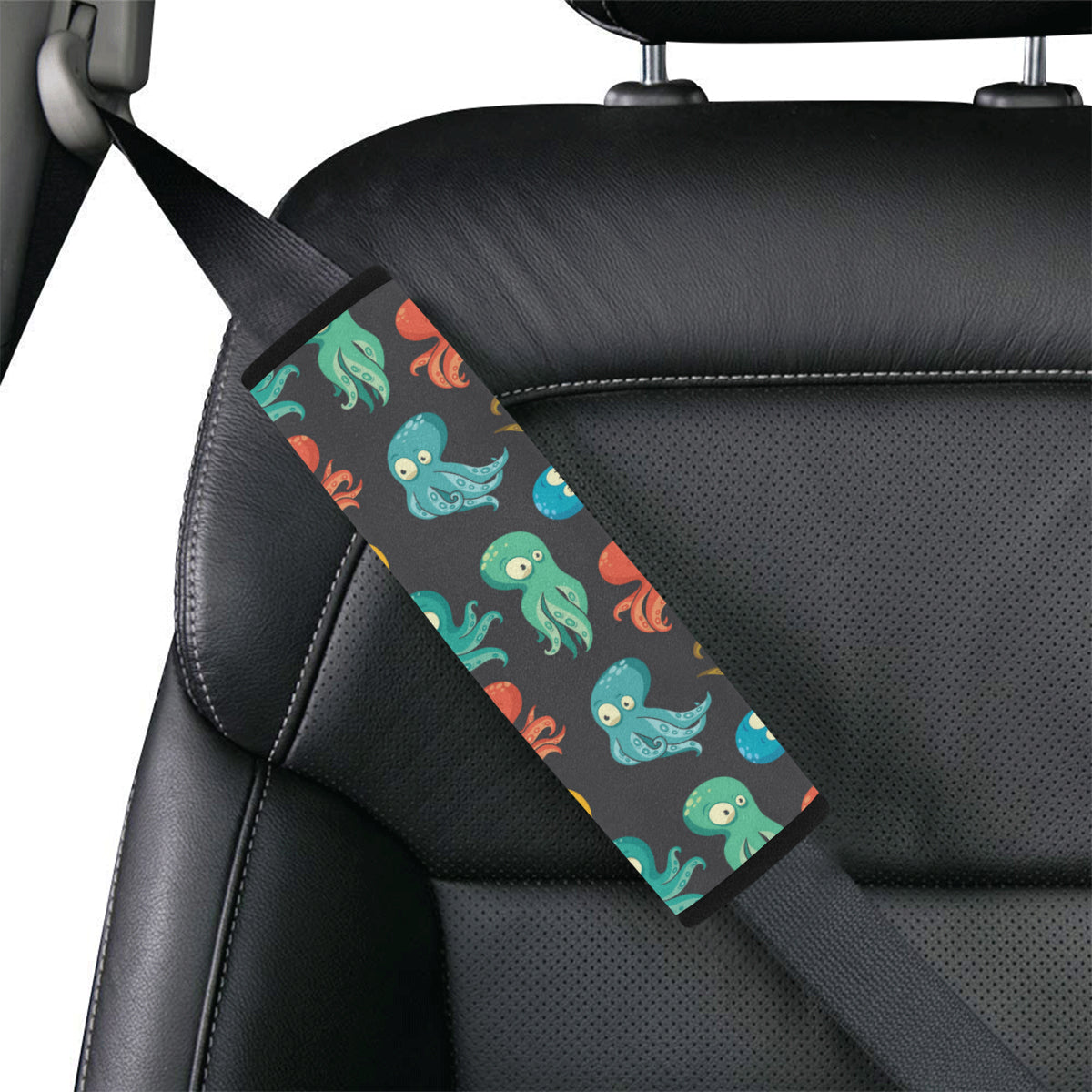 Octopus Pattern Print Design A01 Car Seat Belt Cover
