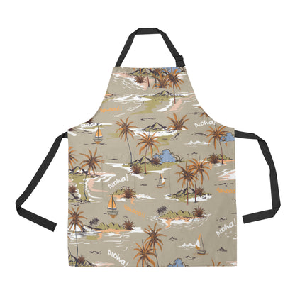 Pacific island Pattern Print Design A05 Apron with Pocket