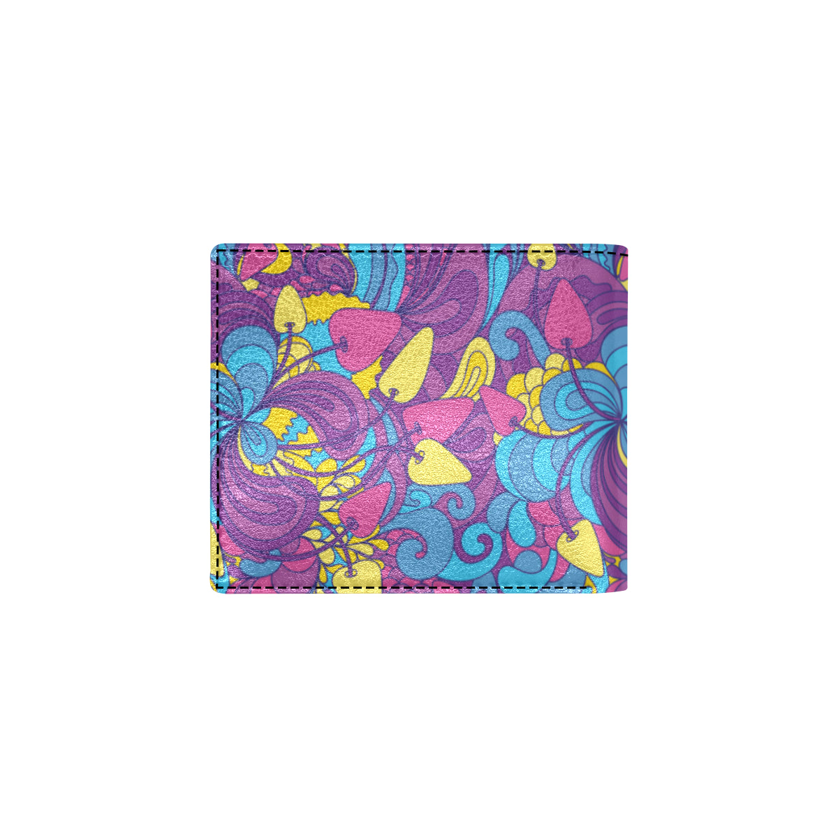 Psychedelic Mushroom Pattern Print Design A03 Men's ID Card Wallet