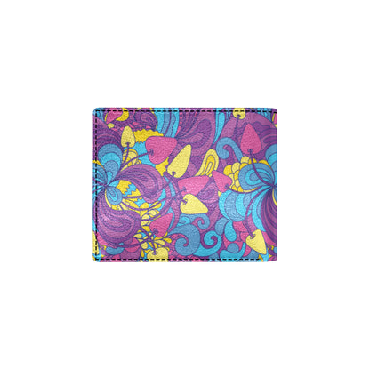 Psychedelic Mushroom Pattern Print Design A03 Men's ID Card Wallet