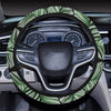 Palm Leaves Pattern Print Design PL09 Steering Wheel Cover with Elastic Edge
