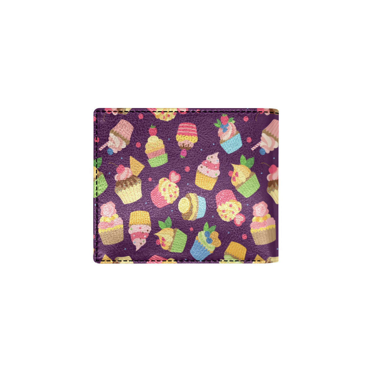 Cupcake Pattern Print Design 05 Men's ID Card Wallet