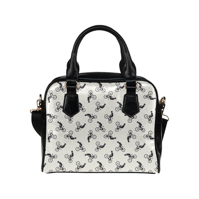 Mountain bike Pattern Print Design 01 Shoulder Handbag