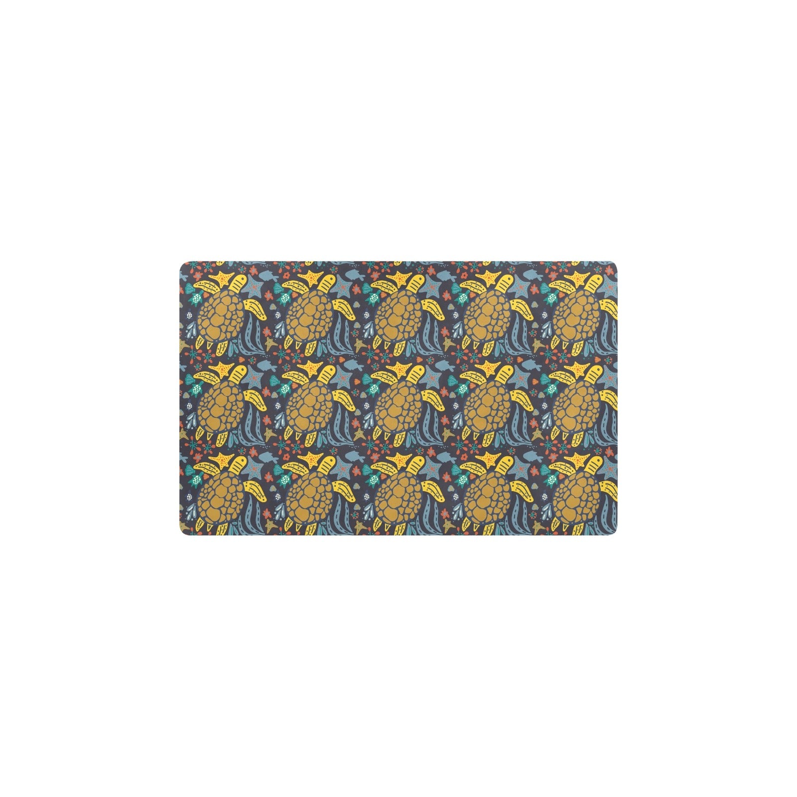 Sea Turtle Pattern Print Design T03 Kitchen Mat