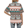 Tribal Aztec Indians pattern Women's Hawaiian Shirt