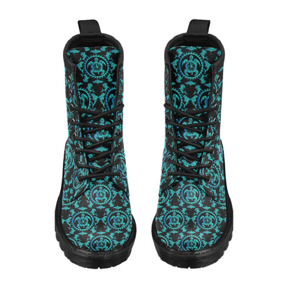 turquoise Tribal Sea Turtle Hawaiian Women's Boots