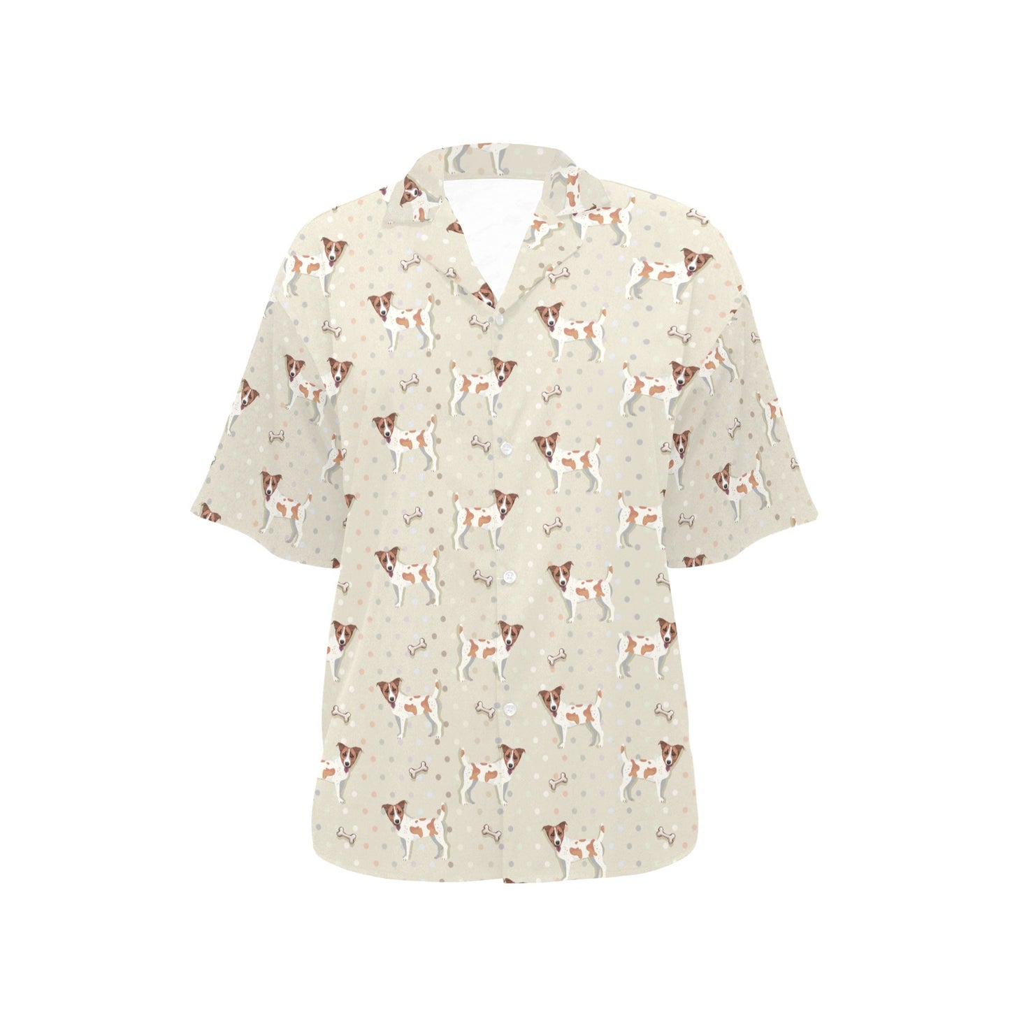 Russell Terriers With Bone Print Design LKS302 Women's Hawaiian Shirt