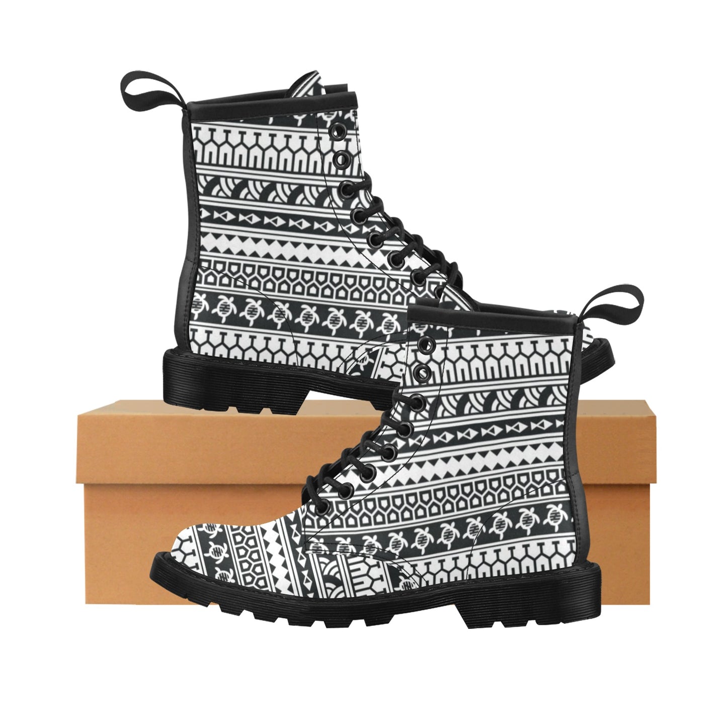 Samoan Pattern Print Design LKS303 Women's Boots