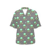 Alien Pattern Print Design 02 Women's Hawaiian Shirt