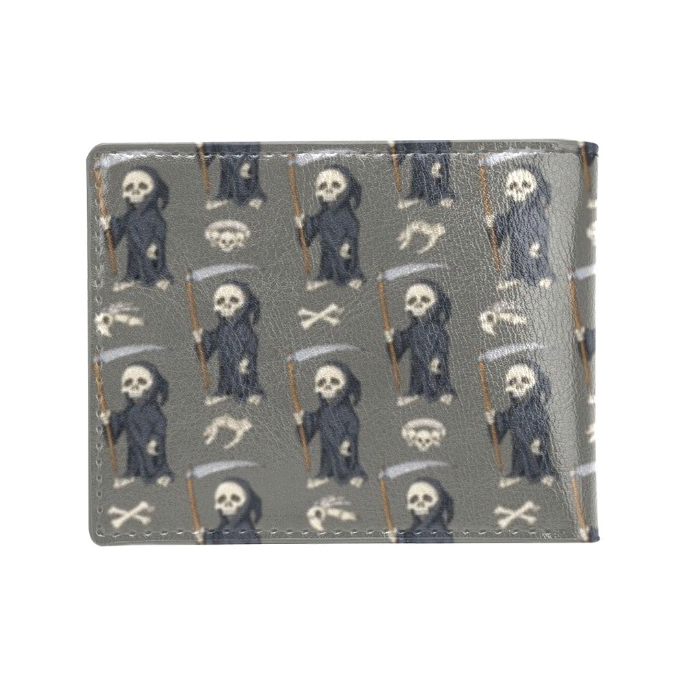 Skeleton Print Design LKS308 Men's ID Card Wallet