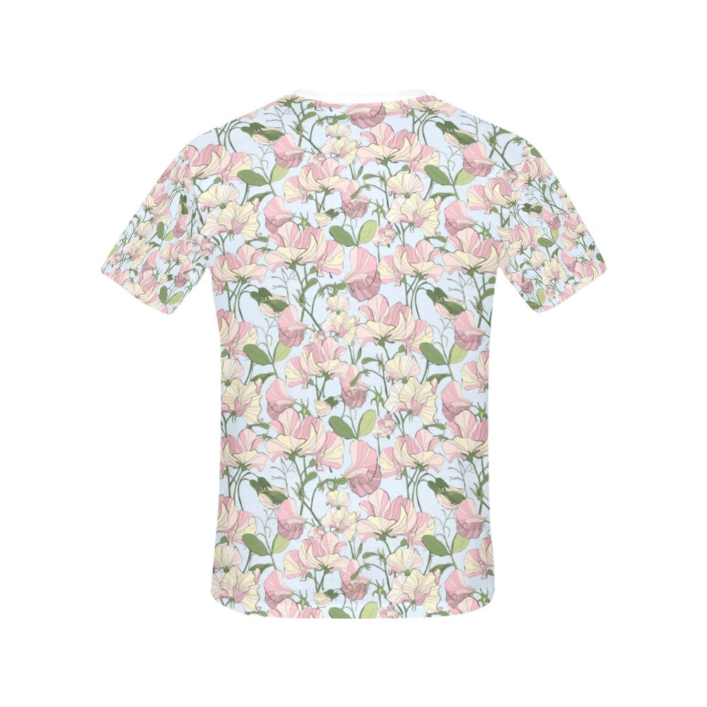 Sweet Pea Print Design LKS304 Women's  T-shirt