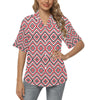 Native American Themed Tribal Print Women's Hawaiian Shirt