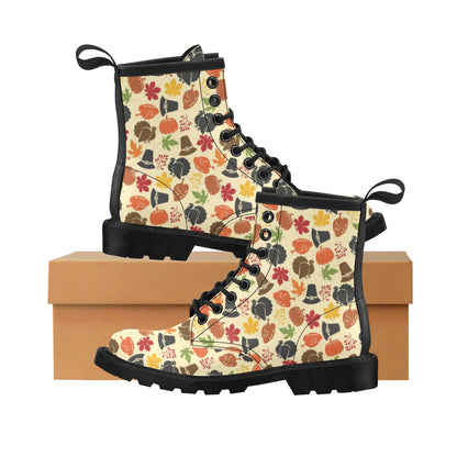 Thanksgiving Print Design LKS303 Women's Boots