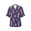 Nautical Pattern Print Design A03 Women's Hawaiian Shirt
