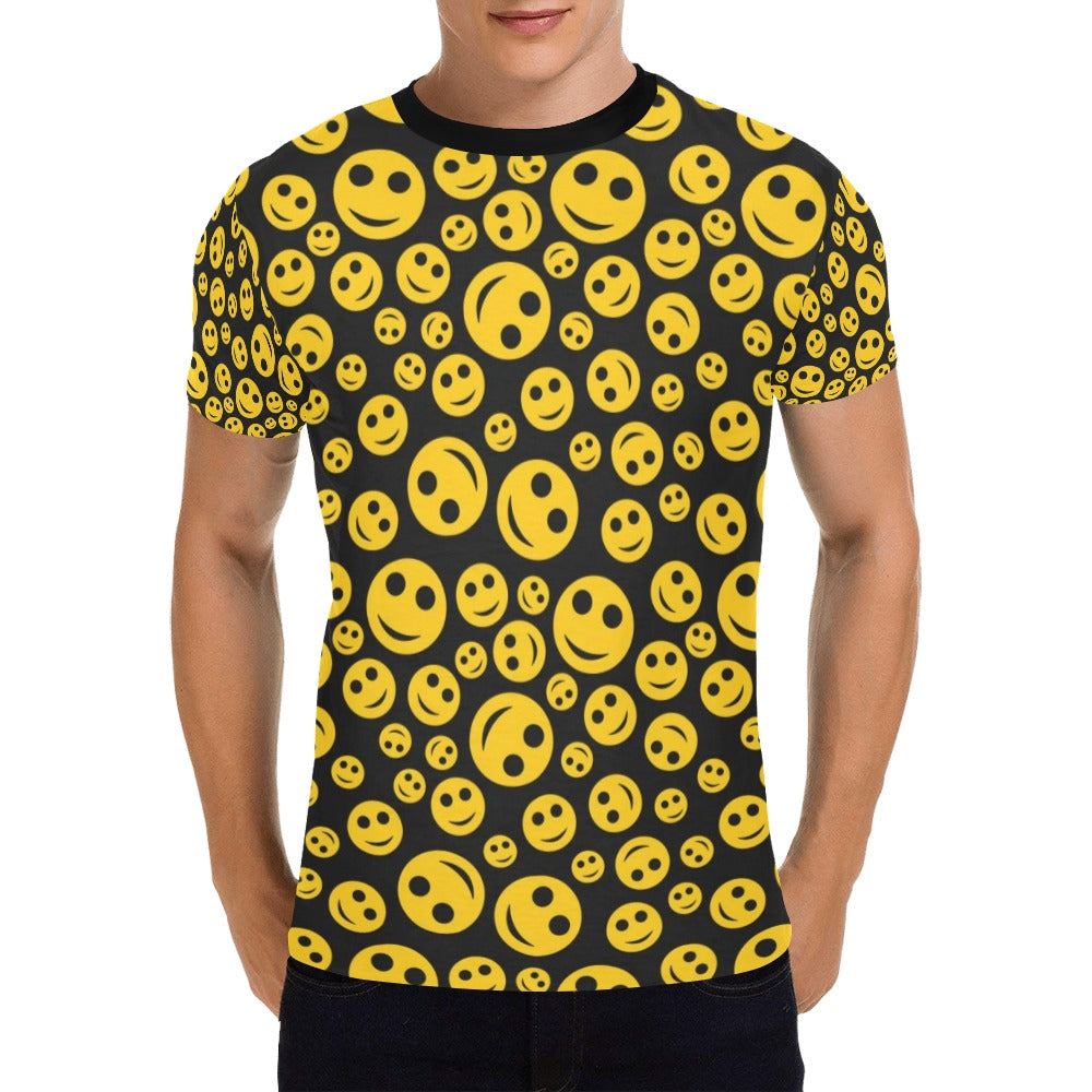 Smiley Face Emoji Print Design LKS304 Men's All Over Print T-shirt