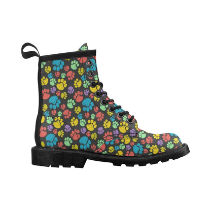 Paw Colorful Print Women's Boots