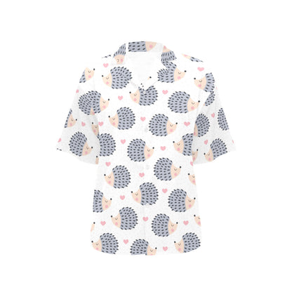 Hedgehog Baby Pattern Print Design 03 Women's Hawaiian Shirt
