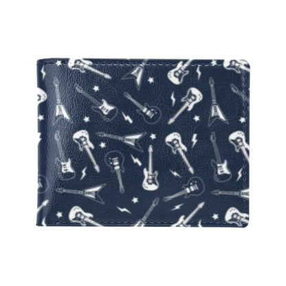 Electric Guitar Print Design LKS402 Men's ID Card Wallet