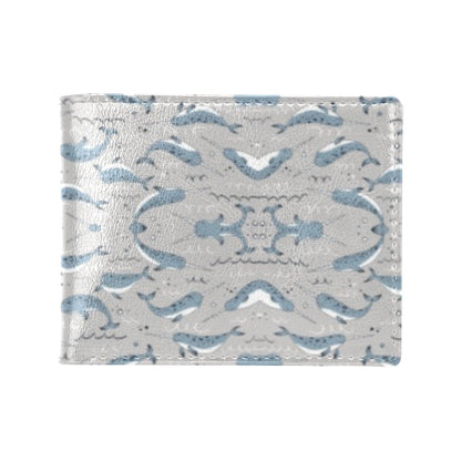Narwhal Pattern Print Men's ID Card Wallet