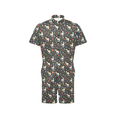 Unicorn Print Design LKS301 Men's Romper