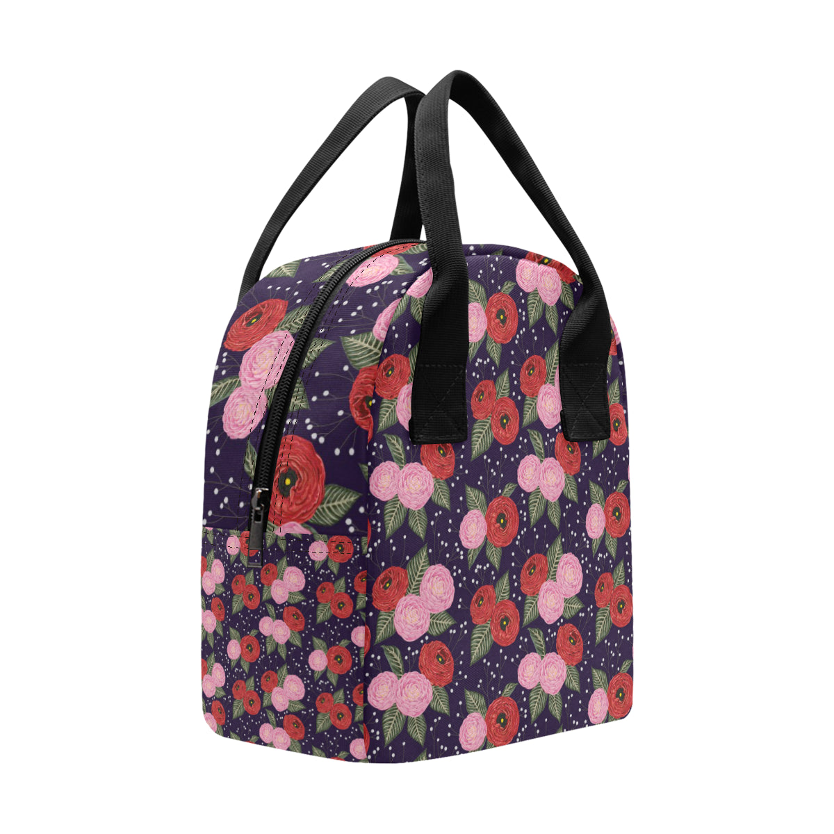 Camellia Pattern Print Design CM02 Insulated Lunch Bag