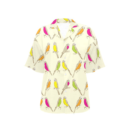 Parakeet Pattern Print Design A01 Women's Hawaiian Shirt
