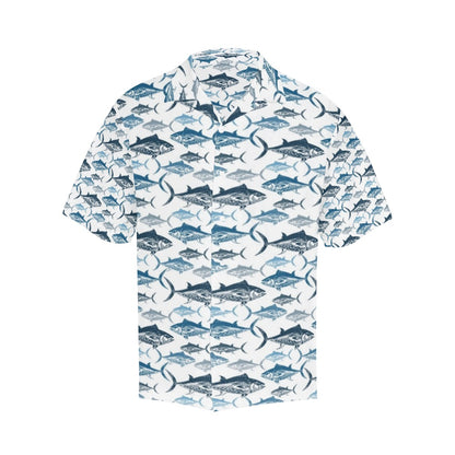 Tuna Fish Print Design LKS303 Men's Hawaiian Shirt