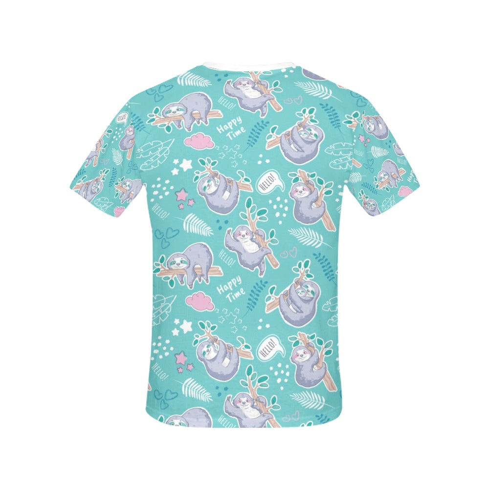 Sloth Print Design LKS309 Women's  T-shirt