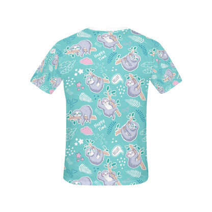 Sloth Print Design LKS309 Women's  T-shirt